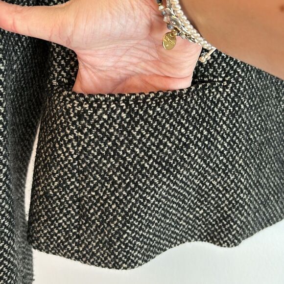 Vintage Lauren Ralph Lauren Women Wool tweed blazer suit jacket black tan 10 EUC - Picture 5 of 11